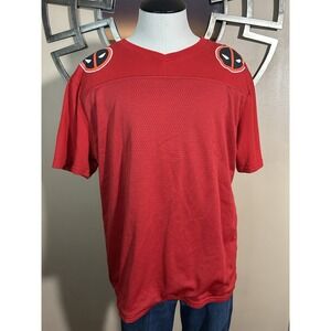 Deadpool T-Shirt Marvel Comic Book Superhero Jersey‎ Graphic Tee Red